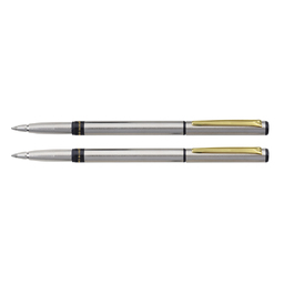 Набор Pierre Cardin коллекция «ПАРА | PEN&PEN» : ручка шариковая + роллер. Цвет - серебристый. Упаковка Е. для нанесения логотипа