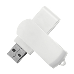 USB flash-карта SWING (8Гб), белый, 6,0х1,8х1,1 см, пластик для нанесения логотипа