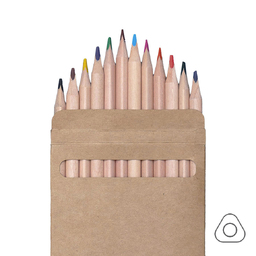 Цветные карандаши KINDERLINE middle,12 цветов для нанесения логотипа