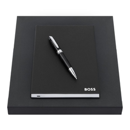 Набор HUGO BOSS BLACK (шариковая ручка и блокнот A5) для нанесения логотипа