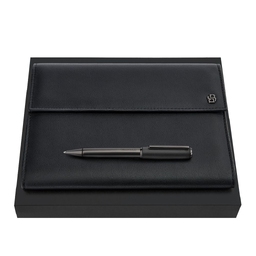 Набор HUGO BOSS BLACK & GUN (шариковая ручка и папка A5) для нанесения логотипа