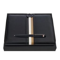 Набор HUGO BOSS BLACK (шариковая ручка и папка для конференций формата A5) для нанесения логотипа