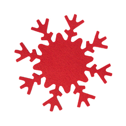 Фетровые подставки SNOWFLAKE, красные для нанесения логотипа