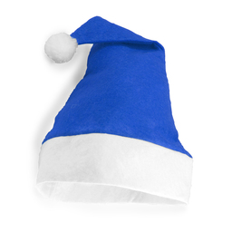 Рождественская шапка SANTA, синяя для нанесения логотипа