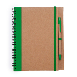 Блокнот ALANI FERN GREEN для нанесения логотипа
