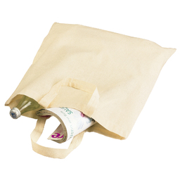 Хлопковая сумка PURE с короткими ручками, бежевая для нанесения логотипа