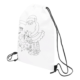 Сумка с завязками для раскрашивания COLOURFUL SANTA для нанесения логотипа