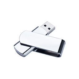 USB 2.0- флешка на 16 Гб глянцевая поворотная для нанесения логотипа