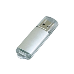 USB 2.0- флешка на 16 Гб с прозрачным колпачком для нанесения логотипа