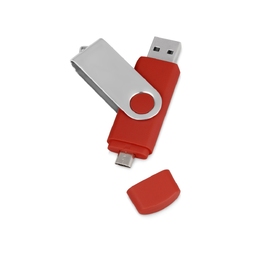 USB/micro USB-флешка на 16 Гб «Квебек OTG» для нанесения логотипа