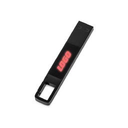 USB 2.0- флешка на 32 Гб c подсветкой логотипа «Hook LED» для нанесения логотипа