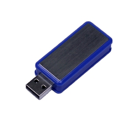 USB 2.0- флешка промо на 32 Гб прямоугольной формы, выдвижной механизм для нанесения логотипа