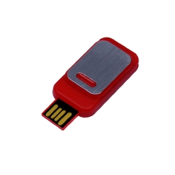 USB 2.0- флешка промо на 32 Гб прямоугольной формы, выдвижной механизм для нанесения логотипа