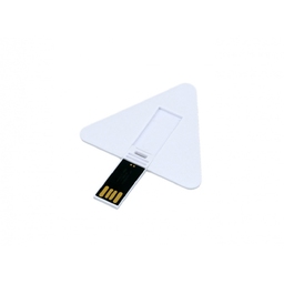 USB 2.0- флешка на 16 Гб в виде пластиковой карточки треугольной формы для нанесения логотипа