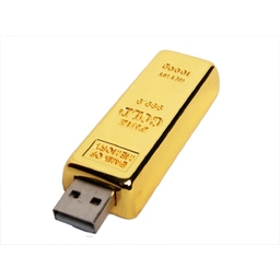 USB 3.0- флешка на 128 Гб в виде слитка золота для нанесения логотипа