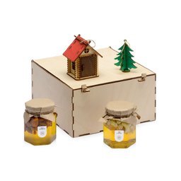 Подарочный набор «Decoration Deluxe» с двумя видами меда для нанесения логотипа