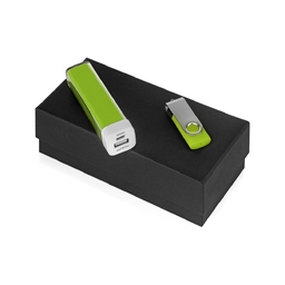Подарочный набор Flashbank с флешкой и зарядным устройством для нанесения логотипа