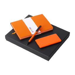 Подарочный набор «COLOR IT» c блокнотом, ручкой и повербанком, 5000 mAh для нанесения логотипа