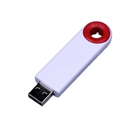 USB 2.0- флешка промо на 32 Гб прямоугольной формы, выдвижной механизм для нанесения логотипа