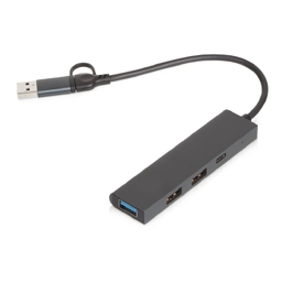 USB-хаб «Command» с коннектором 2-в-1 USB-C и USB-A, 2.0/3.0 для нанесения логотипа