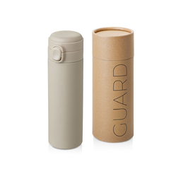 Вакуумная термокружка c кнопкой «Guard», soft-touch, 400 мл, тубус