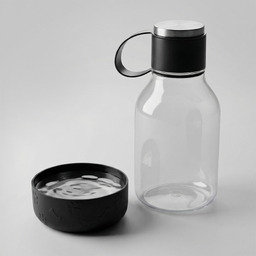 Бутылка для воды 2-в-1 «Dog Bowl Bottle» со съемной миской для питомцев, 1500 мл для нанесения логотипа