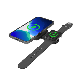 Складная беспроводная (15W) зарядная станция "I-Fold" для смартфона, часов/наушников для нанесения логотипа