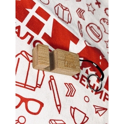 Брелок-держатель для телефона «Reed» из бамбука, натуральный, мерч Бизон для нанесения логотипа