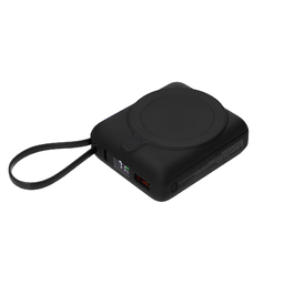 Внешний аккумулятор с подсветкой Риттер PD (Ritter PD) 10000mAh с функцией беспроводной зарядки 15W, черный для нанесения логотипа
