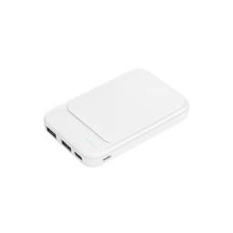 Внешний аккумулятор с подсветкой Старлайт PB (Starlight PB) 5000 mAh, белый для нанесения логотипа