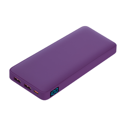 Внешний аккумулятор с подсветкой Анкор Плюс PD (Ancor PD Plus) 10000 mAh, фиолетовый для нанесения логотипа