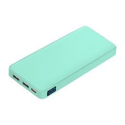 Внешний аккумулятор с подсветкой Анкор Плюс PD (Ancor PD Plus) 10000 mAh, бирюзовый для нанесения логотипа