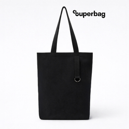 Шоппер/рюкзак Superbag Transformer, с молнией и двумя отделениями (черный) для нанесения логотипа