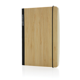 Блокнот Scribe с обложкой из бамбука, А5, 80 г/м² для нанесения логотипа