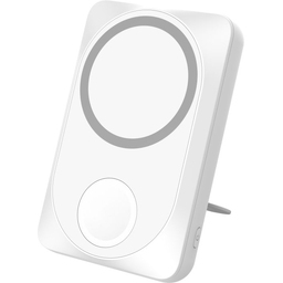 Беспроводная зарядная станция "White" 2в1 для Apple/Apple watch с покрытием Soft Touch, 10000 Mah (Белый)
