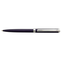 Шариковая авторучка в металлическом корпусе из латуни "DELGADO METALLIC BLUE FINISH" CBS (Синий; Серебристый) для нанесения логотипа