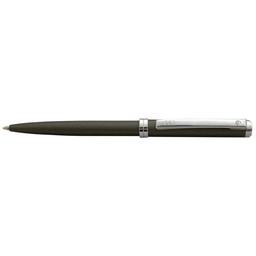 Шариковая авторучка в металлическом корпусе из латуни "DELGADO METALLIC GREY FINISH" CBS (Антрацит; Серебристый) для нанесения логотипа