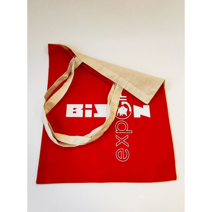 Сумка для шопинга «Twin» двухцветная, мерч Бизон для нанесения логотипа