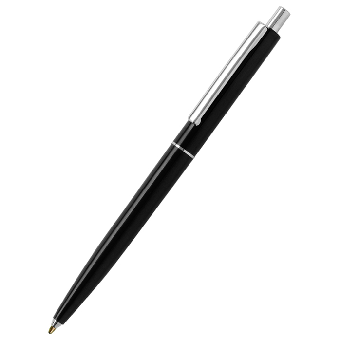 Ручка пластиковая Dot, черная для нанесения логотипа