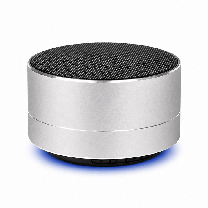 Беспроводная Bluetooth колонка MuzOn, серебристая для нанесения логотипа
