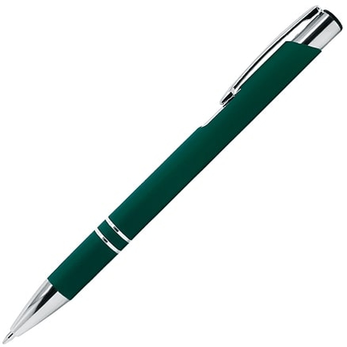 Ручка шариковая Legend Soft Touch, зеленая 3302 для нанесения логотипа
