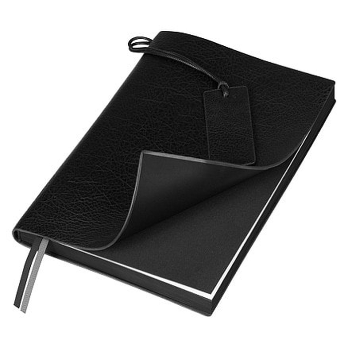 Ежедневник Flexy Foggia Leatherette B5, черный, недатированный, в гибкой обложке в подарочной коробке для нанесения логотипа