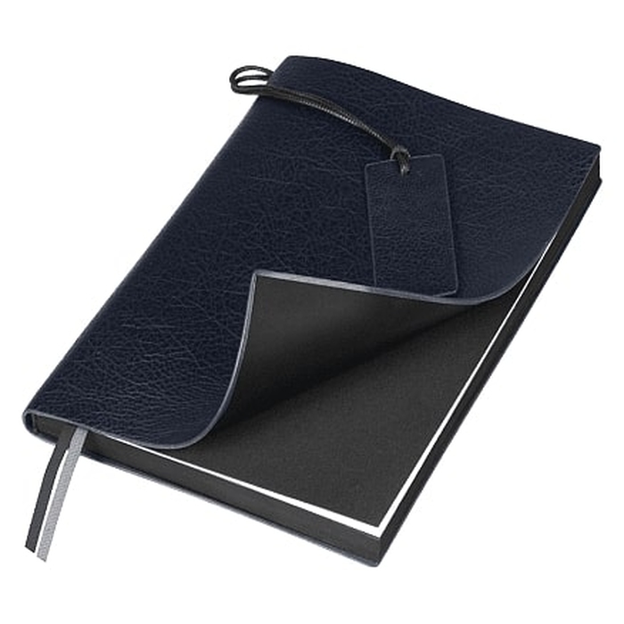 Ежедневник Flexy Foggia Leatherette B5, темно-синий, недатированный, в гибкой обложке в подарочной коробке для нанесения логотипа
