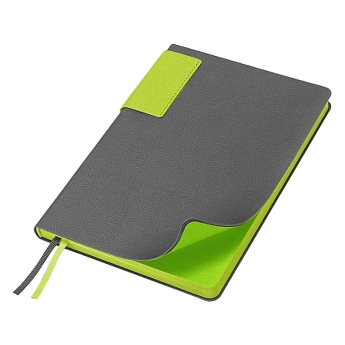 Ежедневник Flexy Star Sivilia Grey Edition Color А5, серо-салатовый, недатированный в гибкой обложке для нанесения логотипа