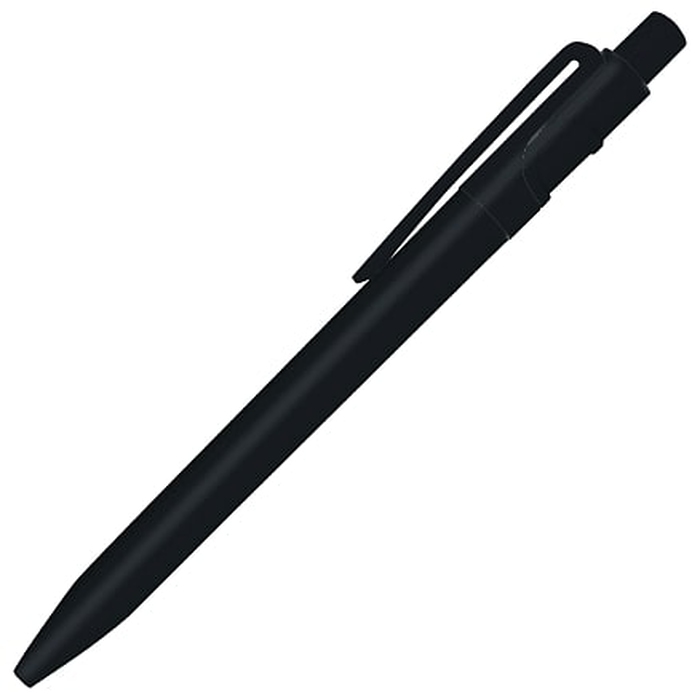 Ручка шариковая пластиковая Ravena Color, черная для нанесения логотипа