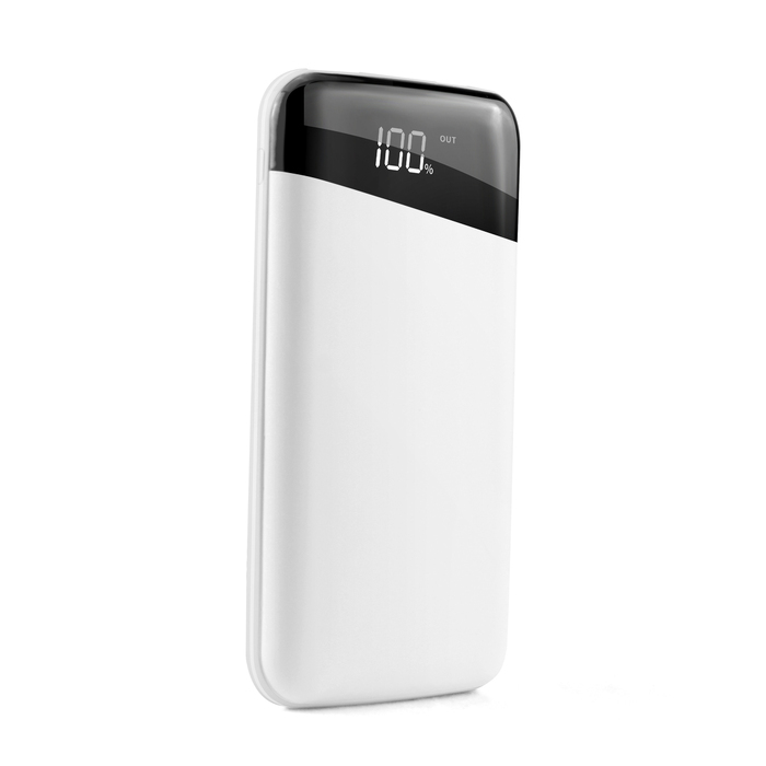 Внешний аккумулятор Mask 10000 Mah, белый для нанесения логотипа