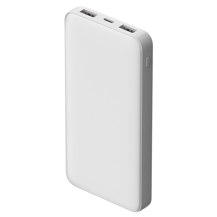 Внешний аккумулятор Polus, 10000 Mah, софт-тач покрытие, белый для нанесения логотипа