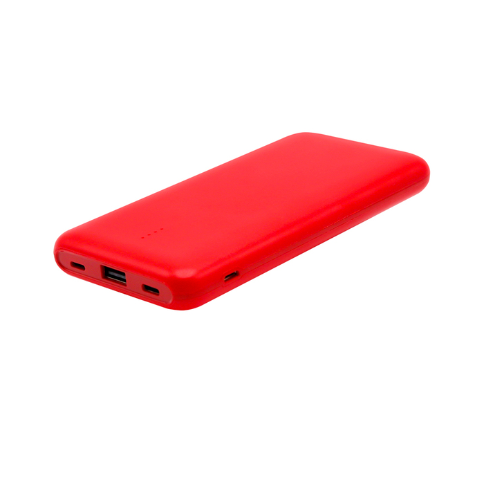 Внешний аккумулятор Saming, 10000mAh, красный для нанесения логотипа