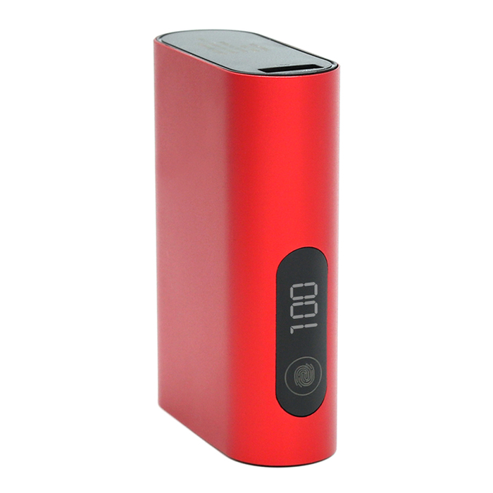 Внешний аккумулятор в металлическом корпусе Wōdan, сенсорный, 10000mAh, красный для нанесения логотипа