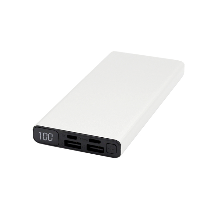 Внешний аккумулятор Höginn в металлическом корпусе, 10000mAh, серый для нанесения логотипа